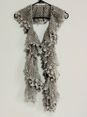 3/$25 Beautiful 72" Relaxed Grey Stretchy Knit Scarf NWOT!!